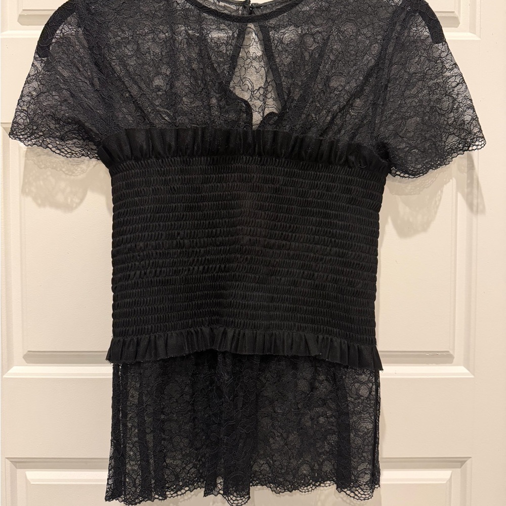 Pinko Black Lace Blouse
